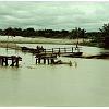 Complete damaged bridge over morabharali